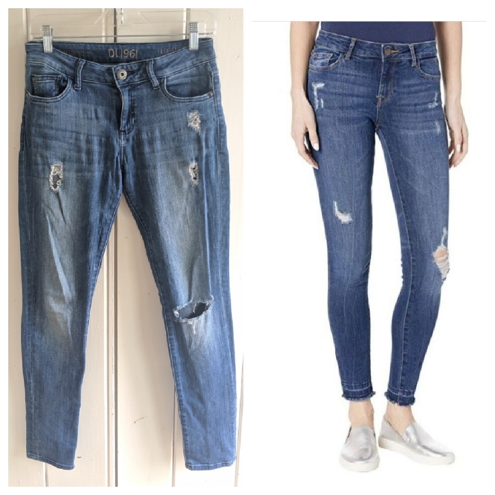 DL1961 DLX hybrid distressed Florence jeans